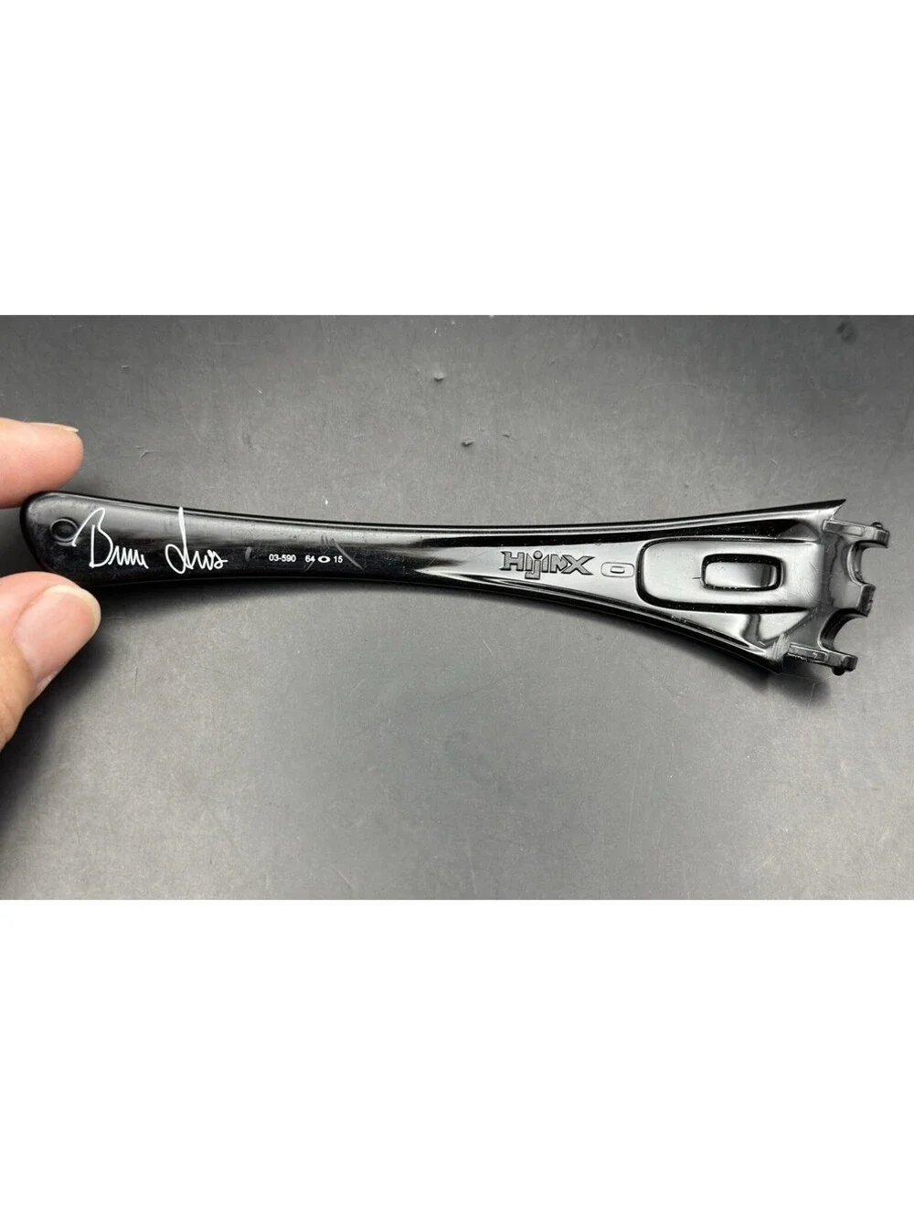 Oakley Hijinx Bruce Irons Polished Black OEM Left Replacement Arm 03-590